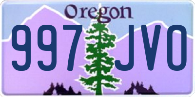 OR license plate 997JVO