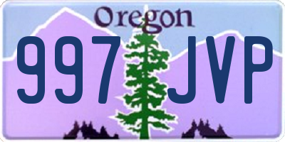 OR license plate 997JVP