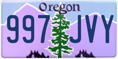 OR license plate 997JVY