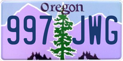 OR license plate 997JWG