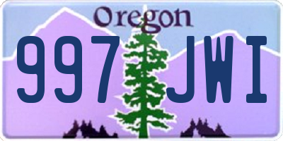 OR license plate 997JWI