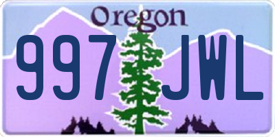 OR license plate 997JWL