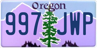 OR license plate 997JWP