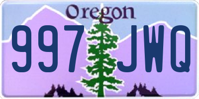 OR license plate 997JWQ