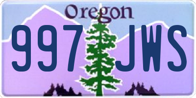 OR license plate 997JWS