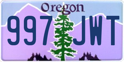 OR license plate 997JWT