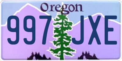 OR license plate 997JXE