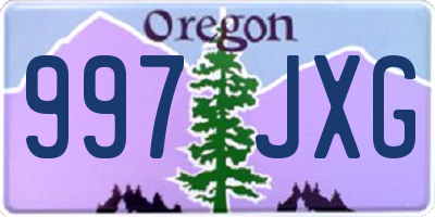 OR license plate 997JXG