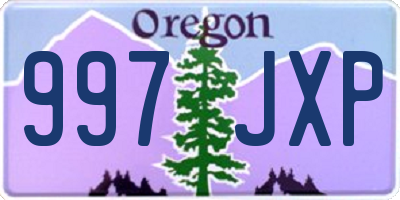 OR license plate 997JXP