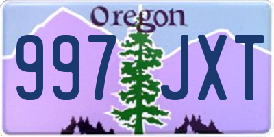 OR license plate 997JXT