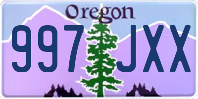 OR license plate 997JXX