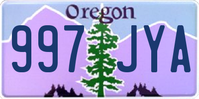 OR license plate 997JYA