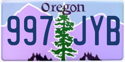 OR license plate 997JYB
