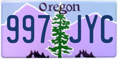 OR license plate 997JYC