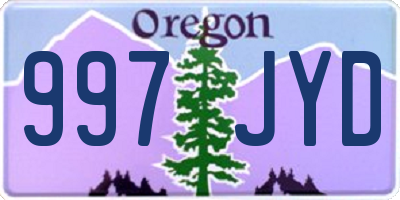 OR license plate 997JYD