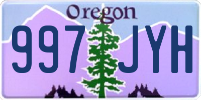 OR license plate 997JYH