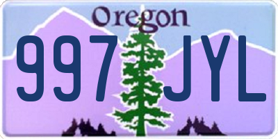 OR license plate 997JYL