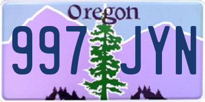 OR license plate 997JYN