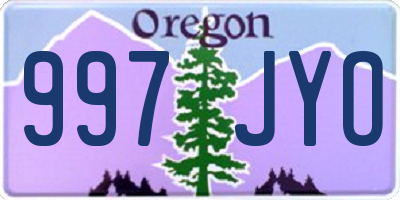 OR license plate 997JYO