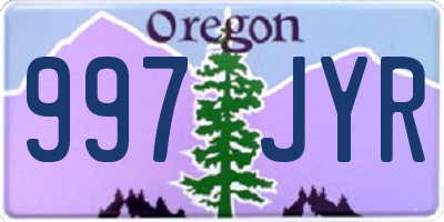 OR license plate 997JYR