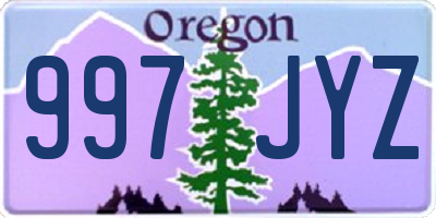 OR license plate 997JYZ