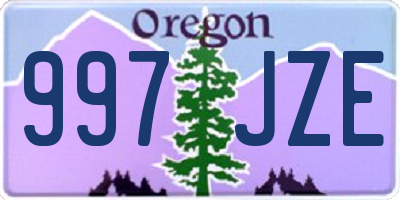 OR license plate 997JZE