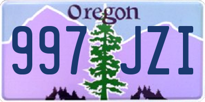 OR license plate 997JZI