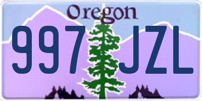 OR license plate 997JZL