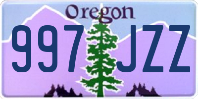 OR license plate 997JZZ