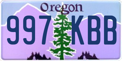 OR license plate 997KBB