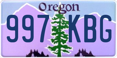 OR license plate 997KBG