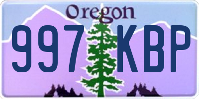 OR license plate 997KBP