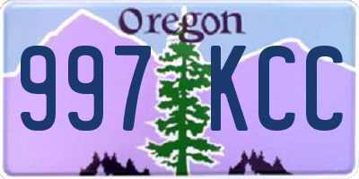 OR license plate 997KCC