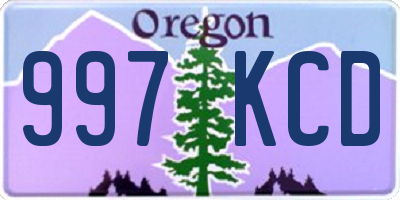 OR license plate 997KCD