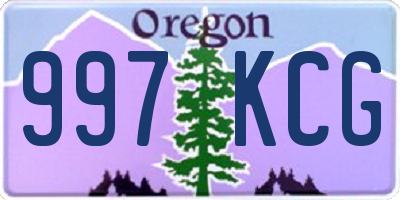 OR license plate 997KCG