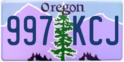 OR license plate 997KCJ