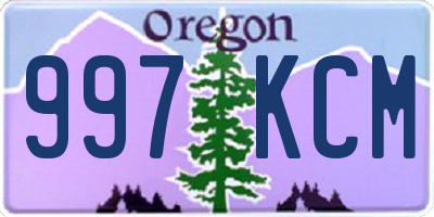 OR license plate 997KCM