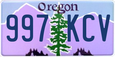 OR license plate 997KCV
