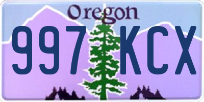 OR license plate 997KCX