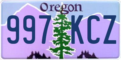OR license plate 997KCZ