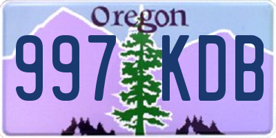 OR license plate 997KDB