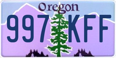 OR license plate 997KFF