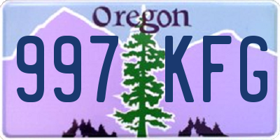 OR license plate 997KFG