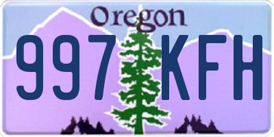 OR license plate 997KFH
