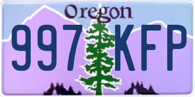 OR license plate 997KFP