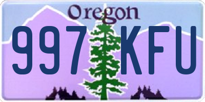 OR license plate 997KFU