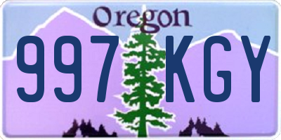 OR license plate 997KGY