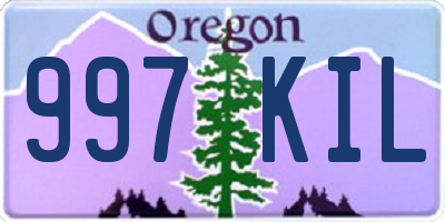OR license plate 997KIL