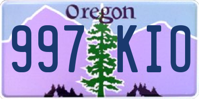 OR license plate 997KIO
