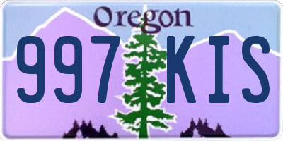 OR license plate 997KIS